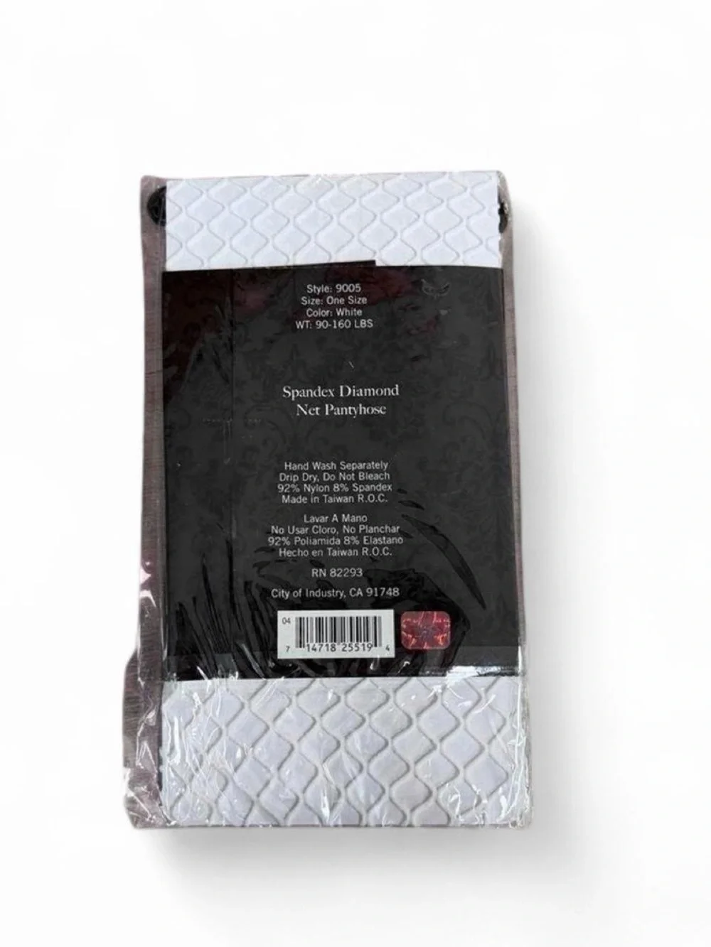 Y2K Deadstock 2000s leg avenue white fishnet tights